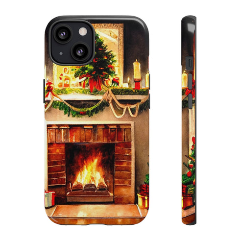Warm Chirstmas Hearth - Impact Resistant Phone Case iPhone 13 Glossy